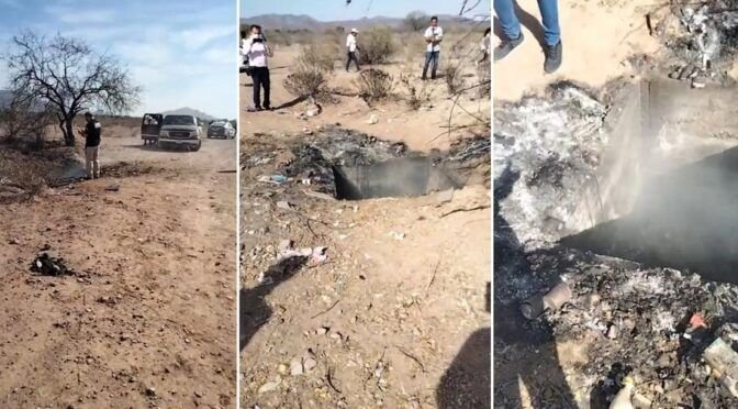 Colectivo Madres Buscadoras encuentra fosa con restos humanos ardiendo (VIDEOS)