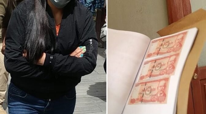 Atrapan con dinero a pasante de un fiscal y la acusan de recibir dinero de soborno